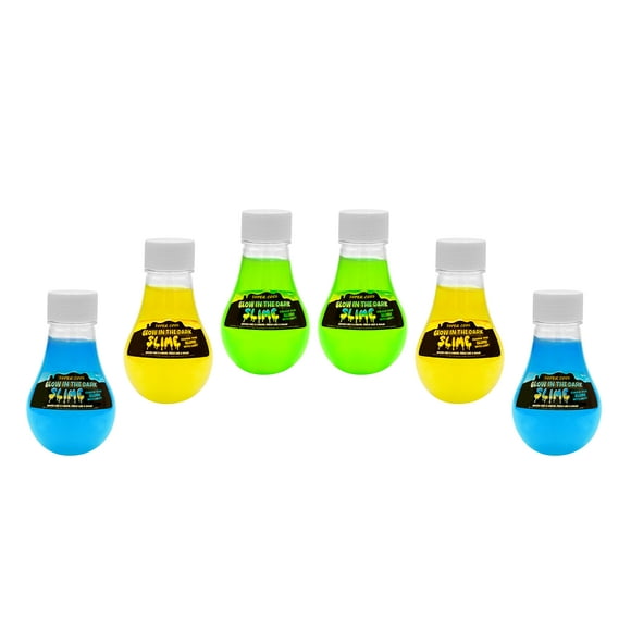 Paquete de fiesta Slime Super Cool que brilla en la oscuridad, 6 unidades, surtido