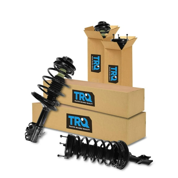 TRQ Front and Rear Strut & Coil Spring Assembly Set Driver & Passenger Sides Fits Select 92-94 Lexus ES300 Toyota Camry