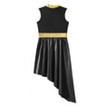 thumbnail image 4 of DPOIS Girl's Sleeveless Praise Dance Dress Worship Costume Black 16, 4 of 5