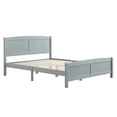thumbnail image 5 of Fithood FCH Queen Pine Single-Layer Core Vertical Stripe Full-Board Curved Headboard With The Same Bed Tail Wooden Bed Grey, 5 of 5