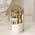thumbnail image 2 of Lolynie 360° Rotating Makeup Organizer - Dust-Proof Brush Holder With Clear Lid, Vanity Desktop Storage For Bathroom Counters, 2 of 8
