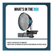 Nanlite FS-300 Daylight AC LED Monolight Bundle with Rapid 120 Parabolic Softbox with Grid and Bowens Mount (2-Items)