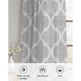 thumbnail image 6 of Grey Moroccan Sheer Curtains 54 Inch Length 2 Panels Set for Living Room/Bedroom, Vintage Ethnic Abstract Geometric Stripes Kitchen Curtains Grommet Semi-Sheer Curtains Window Treatments 42"x54"x2, 6 of 7