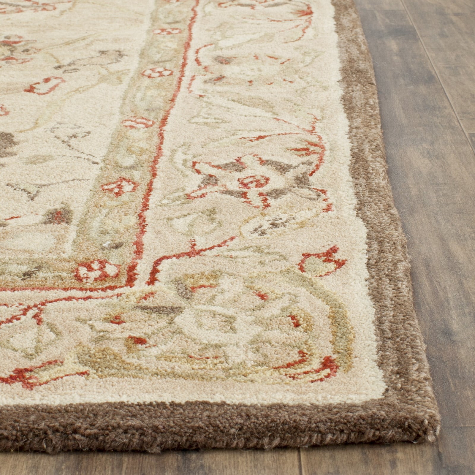 SAFAVIEH Anatolia Venice Floral Wool Area Rug, Beige/Beige, 3' x 5'