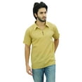 thumbnail image 1 of Atasi Chemise à Col Kurta en Coton Beige à Manches Courtes pour Homme Vêtements Décontractés Indiens - Grand, 1 of 7