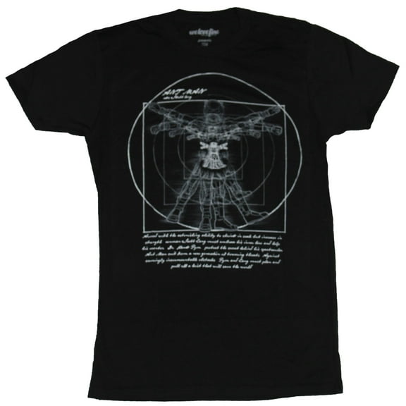 Ant-Man (Marvel Comics) Mens T-Shirt -  Vitruvian Style Ant-Man Image (X-Small)
