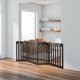 thumbnail image 3 of 24" Folding Wooden Freestanding Pet Gate Dog Gate W/360&deg; Hinge Espresso ShopWise Round, 3 of 6