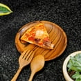 thumbnail image 3 of Rainforest Bowls Round Teak Wood Plate - Small 4-Pack, 3 of 5