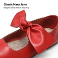 thumbnail image 3 of DREAM PAIRS Girls Mary Jane Dress Shoes Front Bow Ballerina Flats for Wedding, Party, Christmas, 3 of 6
