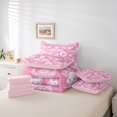 thumbnail image 6 of Homewish Hipple Moth Skull 7-Piece Twin Bedding,Happy Halloween Bedding Comforter Set,Pink,Moon Floral Bed Set,Pink Reversible, 6 of 8