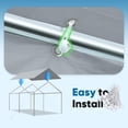 thumbnail image 3 of Quictent 10x20 ft Carport Replacement Tarp Canopy Top Cover with Bungees Balls, for Garage Party Tent Shelter - Gray, One Roof Only, 3 of 8