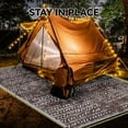 thumbnail image 4 of VUNATE Outdoor Rug 6x9 with Led Light Strips Patio Rug Clearance Plastic Waterproof Outdoor Mat for Picnic RV Porch Camping Reversible Outside Rug Brown Beige, 4 of 6