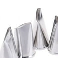 thumbnail image 2 of HATISS 5pcs Rose Petal Metal Cream Tips Cake Decorating Tool Icing Piping Nozzles, 2 of 8
