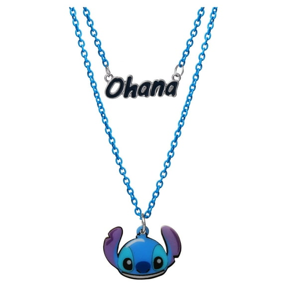 Disney- Girls/Tweens Lilo & Stitch "Ohana" Double Necklace
