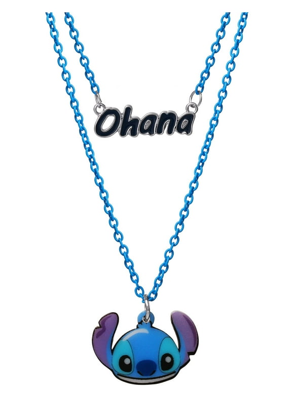 Girls Lilo & Stitch Ohana Double Necklace