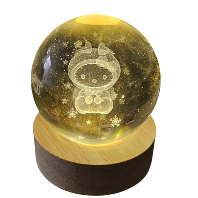 Lampara luz led, esfera cristal, lampara pequeña, Melody