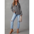 thumbnail image 4 of Camisa vaquera Astylish para mujer, color gris XXL, 4 of 9