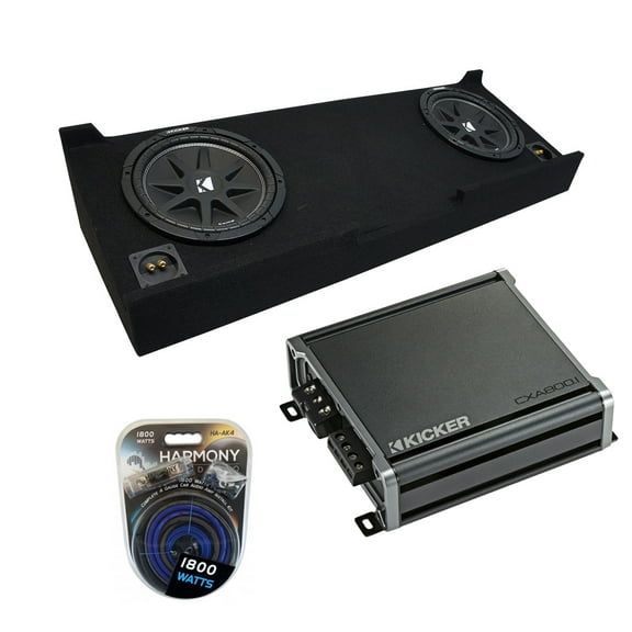 Harmony Accessory Master Kicker Comp C12 Dual 12" Subwoofer Enclosure & CX600.1 Amp