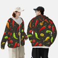thumbnail image 4 of Lsque Chili2 Pattern UPF 50+ Lightweight Sun Protection Men's Women's Long Sleeve Shirt, Hoodie Performance -XX-Large, 4 of 7