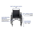 thumbnail image 4 of Invacare Tracer (SX5) Wheelchair with Full Length Arms and Hemi Footrests with Heel Loops (18" Seat), 4 of 6