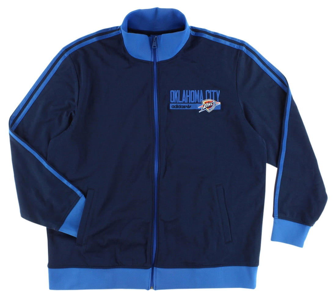 Adidas Mens Oklahoma City Thunder NBA Original Track Jacket Navy XXL by Adidas