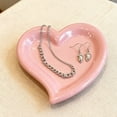 thumbnail image 5 of Small Jewelry Dish for Women,Gifts for Mom,Resin Jewlery Tray Ring Holder,Vanity Ring Dish Cute Cloud Tray,Nightstand Decor Trinket Bowl for Earrings,Perfume,Keys,Pink Heart Shaped Jewelry Plate, 5 of 8