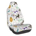 thumbnail image 1 of Wukai Colorful Poodle Dog Full Set Car Seat Covers with Soft Padding Universal Auto Front Seats Protector and Cushion Mat, 1 of 5