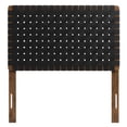 thumbnail image 3 of Headboard, Twin Size, Walnut Black, Vegan Leather, Bedroom, Modern Contemporary HB36750, 3 of 9
