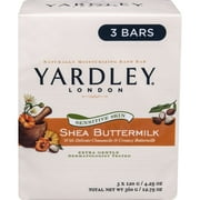 Yardley London Sensitive Skin Shea Buttermilk Naturally Moisturizing Bath Bars, 4.25 oz, 3 count