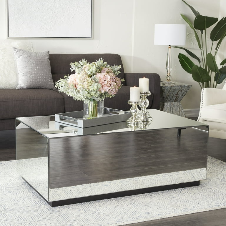Amazon.com: Mecor Black Oval Glass Coffee Table with Round