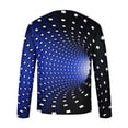 thumbnail image 4 of Blusas y camisas de manga larga con cuello redondo para hombre, estilo casual, cuello redondo, manga larga, camiseta estampada de Halloween, blusa de poliéster para hombre., 4 of 5
