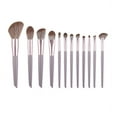 thumbnail image 2 of Light Purple Slant Cut Pointed Tail 12pcs Makeup Brushes Complete Set of Beauty Tools Foundation Eyeshadow Brush Set Face Makeup Set, 2 of 8
