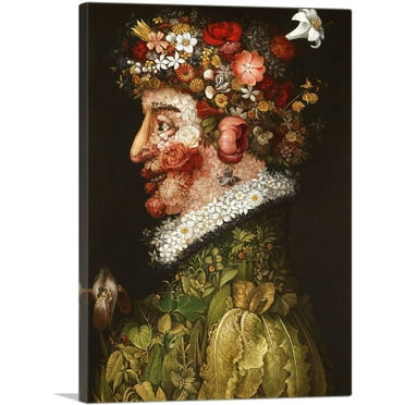 ARTCANVAS Spring 1563 Canvas Art Print by Giuseppe Arcimboldo - Size: 26" x 18" (0.75" Deep)