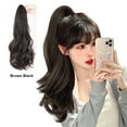 thumbnail image 5 of Ponytail Extension Claw Long Curly Wavy Natural Soft Clip Wig for Women Girls Invisible Synthetic Hairpieces, 5 of 5