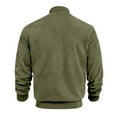 thumbnail image 5 of Huresd Mens Genuine Suede Bomber Jacket Leather Casual Varsity Vintage Smart Casual Army Green 2XL, 5 of 5
