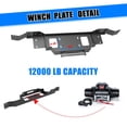 thumbnail image 6 of Front Bumper Winch Plate Fit for 2014-2021 Toyota Tundra w/Flip-up Licence Plate Mounting Bracket, 6 of 10