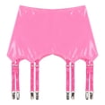 thumbnail image 5 of Ligas de charol para mujer con clips de metal para medias, ropa interior, lencería, ropa interior punk, gótica, ropa de club, accesorios íntimos, 5 of 5