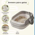 thumbnail image 4 of Arenero Grande Para Gato Con Extensión Y Pala 52x36x16cm Xtellar Color Gris, 4 of 4