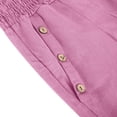 thumbnail image 6 of Womens Palazzo Pants Casual Linen Cotton Drawstring Flowy Pants Wide Leg Summer 2026 Beach Trousers with Pockets, 6 of 6