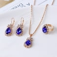 thumbnail image 6 of SPRING PARK Fashion Waterdrop Shiny Rhinestones Necklace Ring Earrings Women Jewelry Set, 6 of 7
