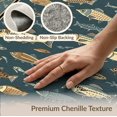 thumbnail image 6 of ODIKA 9'x12' Washable Area Rug Non-Slip, Chair-Friendly Slate Blue Gold Vintage Fish Design Rustic Angler Motif with Cabin Border for Dining Room, Basement, Large Office, 6 of 7
