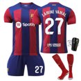 thumbnail image 1 of Barcelona Football Shirt 27 Yamal 2023-24 for Kids & Adults with Socks+Kneepad, 1 of 2