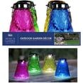 thumbnail image 2 of Alpine 8028092 Glass Solar Hanging Lantern Assorted - Pack of 8, 2 of 2
