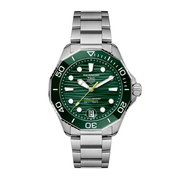 Tag Heuer Aquaracer Professional 300 Date Automatic Green Dial Steel Men's Watch WBP5116.BA0013
