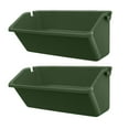 thumbnail image 6 of Pyramidti 2 Pcs Small Living Plant Wall Flowerpot Durable Pot 32.5X16.5CM Green, 6 of 8