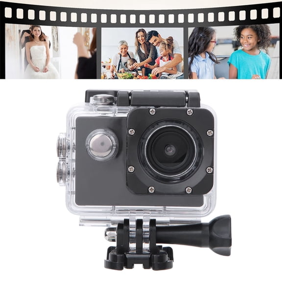 Kit De Montaje De Cámara De Acción HD 1080p Capaz De Realización Real: Verificación En Línea De Tiempo Para Actividades Al Aire Libre Extremas Negras