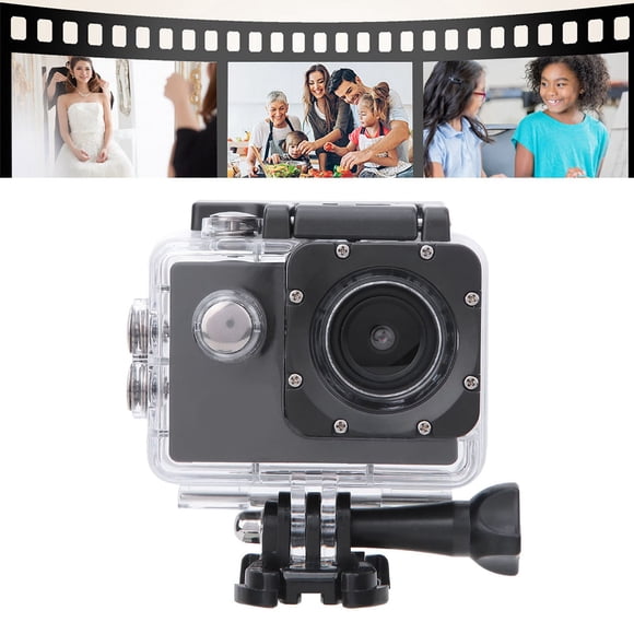 Kit De Montaje De Cámara De Acción HD 1080p Capaz De Realización Real: Verificación En Línea De Tiempo Para Actividades Al Aire Libre Extremas Negras