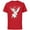 Red, variant on Disney Tinker Bell Sitting - Short Sleeve Cotton T-Shirt for Adults- Customized-Soft Pink