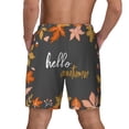 thumbnail image 3 of Kdxio Autumn And Fall Leaves Print Men'S Swim Trunks With Compression Liner 7 Inch Inseam Quick Dry Swim Shorts, 3 of 7