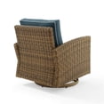 thumbnail image 4 of Crosley Furniture Bradenton Fabric Outdoor Swivel Rocker Chair in Navy, 4 of 12